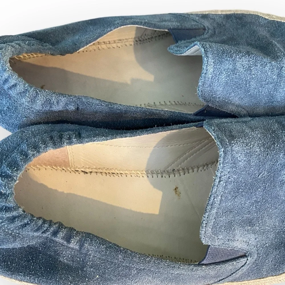 P4 Prada Sport Blue Suede Linea Rossa Espadrille Loafers‎